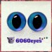 1 Pair Blue Gray Hand Painted Safety Eyes Plastic eyes Amigurumi eyes, Craft eyes, Animal eyes